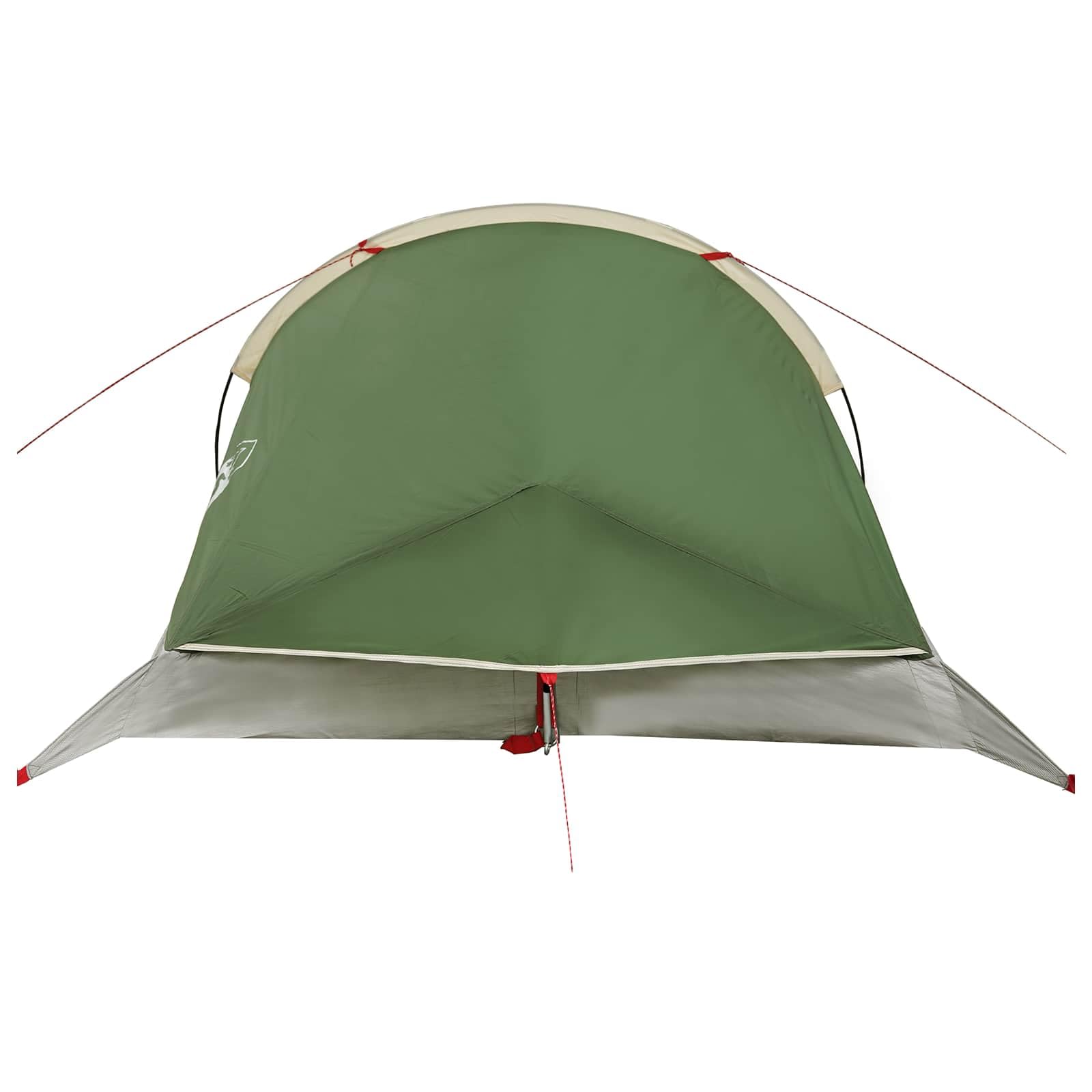 Grünes 4 Personen Trekkingzelt aus 185T Polyester mit PU Beschichtung, wasserdicht und UV beständig, Kuppelzelt für Camping, Wanderung, Rucksack, Festival, leichtes Packmaß für Outdoor