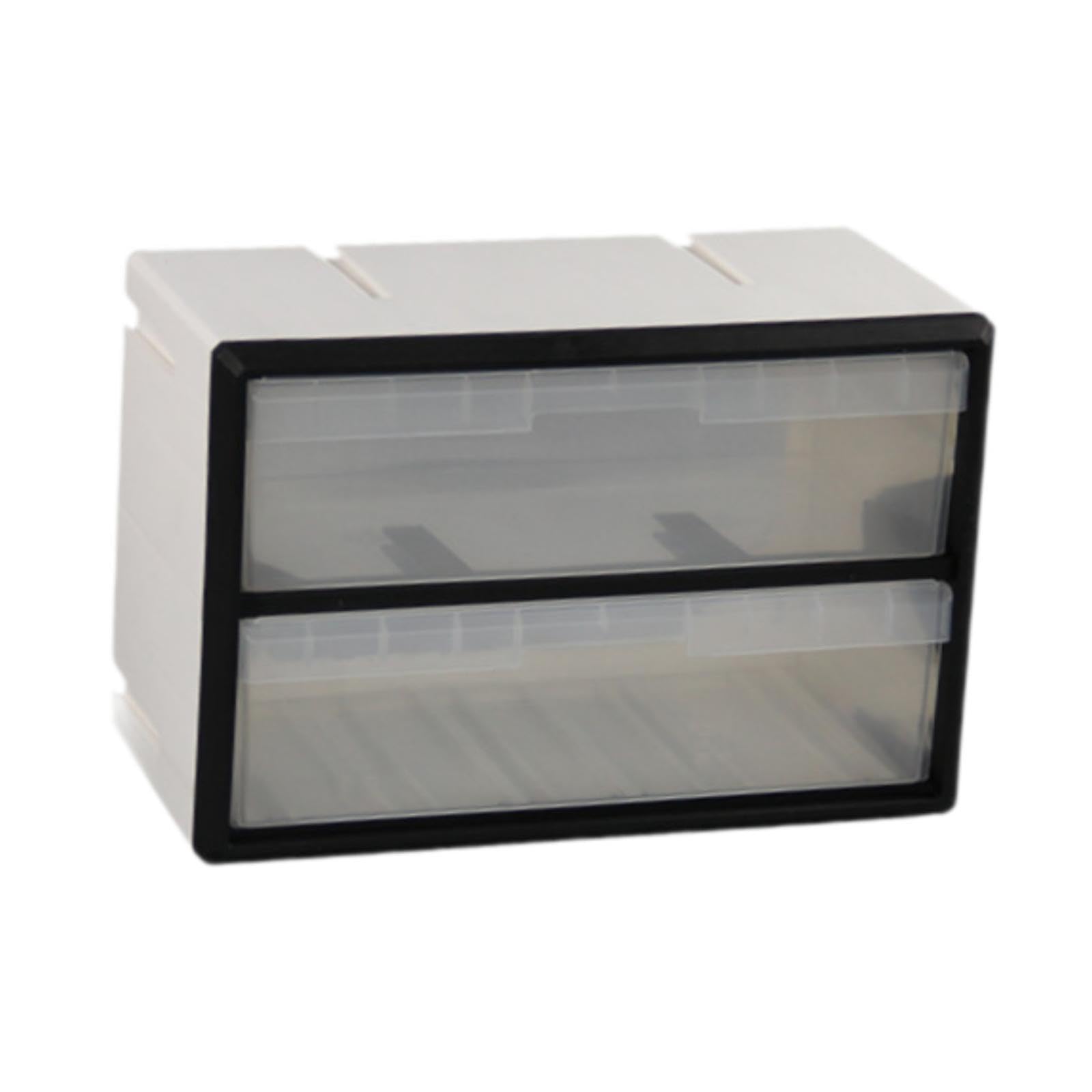 Schubladenschrank Organizer, Garagenorganisation, Werkzeugkasten für Kleinteile, Muttern, Bastelmaterial, Make Up, 2 Schubladen