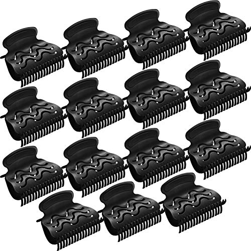 Hot Roller Clips Hair Curler Claw Clips Plastic Hair Rollers for Small, Medium, Large and Jumbo Hair Rollers (15 Packs, Style D)