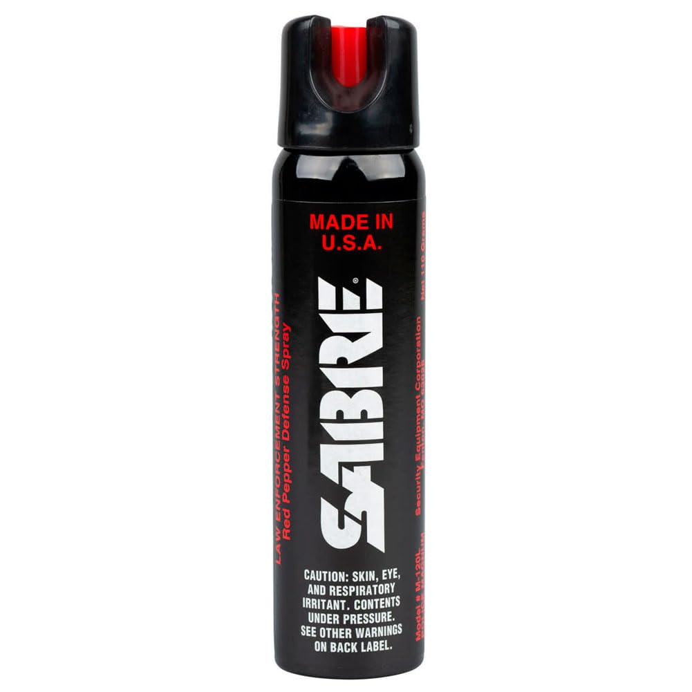 SABRE Magnum 120 3-In-1 Defense Spray, 35 Bursts, 12-Foot (4-Meter) Range, Triple Protection Formula Contains Pepper Spray, CS Military Gas and UV Marking Dye, Extra Large 92.4 Gram Canister