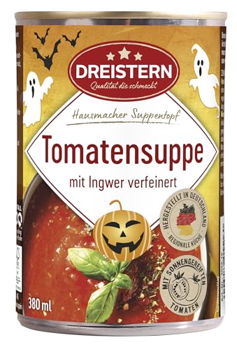 DREISTERN Tomatensuppe mit Ingwer verfeinert 3x400ml Ring-Pull-Dose
