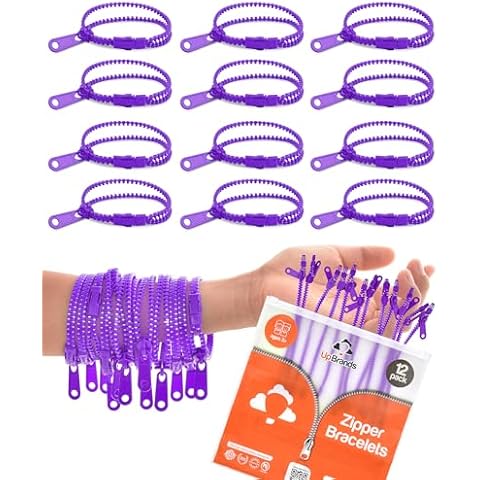 UpBrands 12 Pack Purple Zipper Bracelets Cover