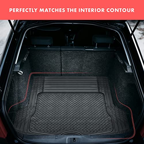 Vaygway Heavy Duty Cargo Liner Trunk Floor Mat – All Weather Trunk Protection Floor Mat - Black Rubber Trimmable Durable Cargo Auto Mat – Universal Fit Car Suv Truck Auto #TOP5