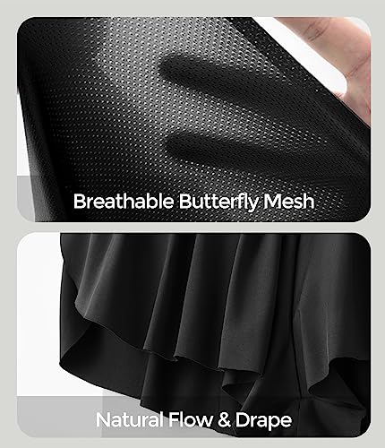 IUGA Athletic Shorts for Women High Waisted Butterfly Shorts Flowy Running Workout Tennis Skorts with Pockets Preppy Clothes4