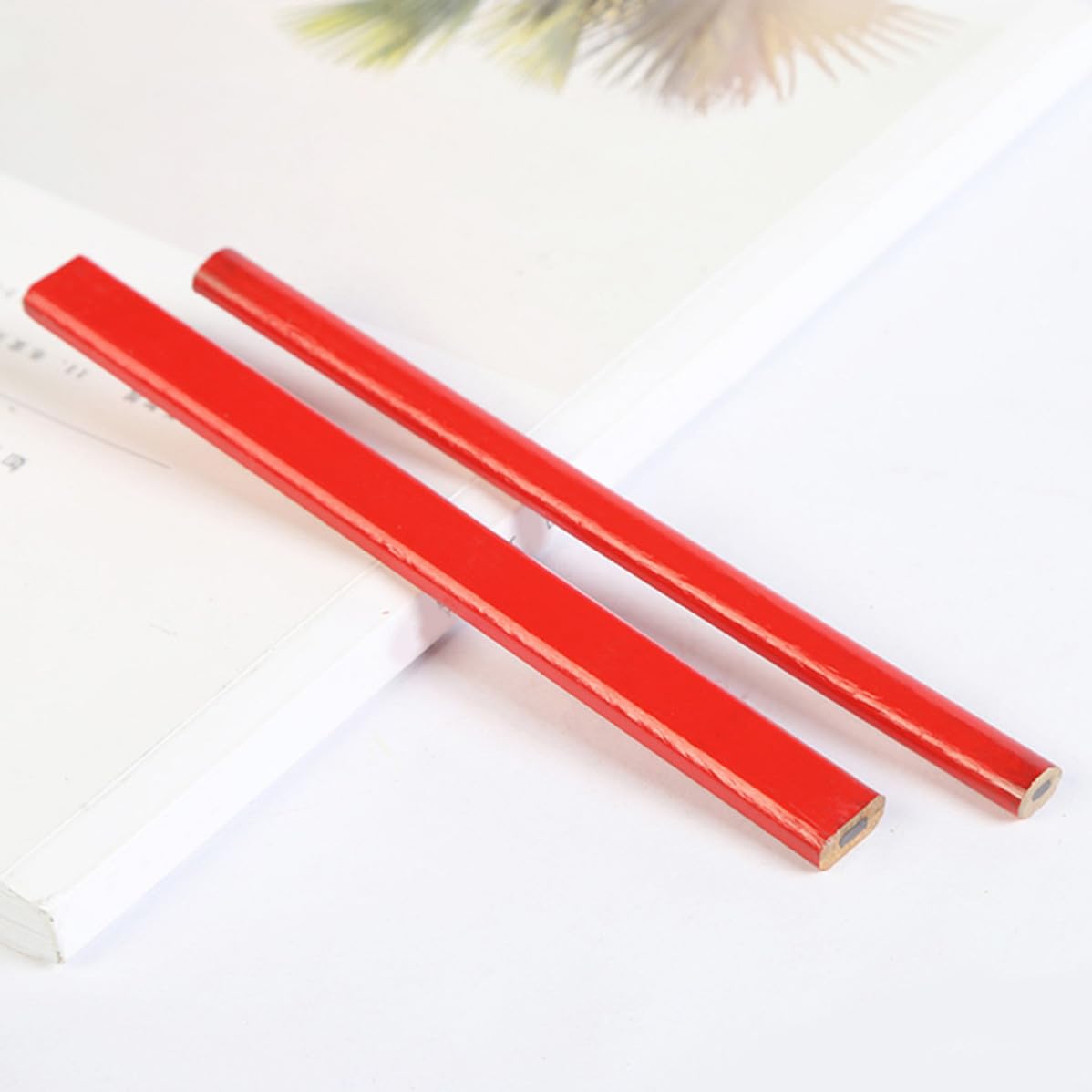 PLAFOPE 72 Matite da Carpentiere in Legno Ottagonale Rosso, Matite da Lavoro Resistenti alla Caduta per Scrittura su Superfici Ruvide e Lavorazione del Legno