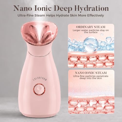 Image of Nano Ionic Facial Steamer Kit with 17 Skin Care Tools for Home Spa