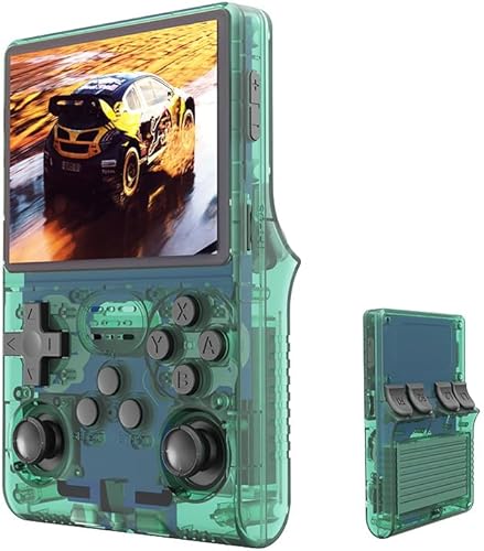 R40S PRO - Consola de juegos retro de mano con batería integrada de 3800 mAh, pantalla IPS HD de 3.5 pulgadas, consola de juegos portátil clásica,