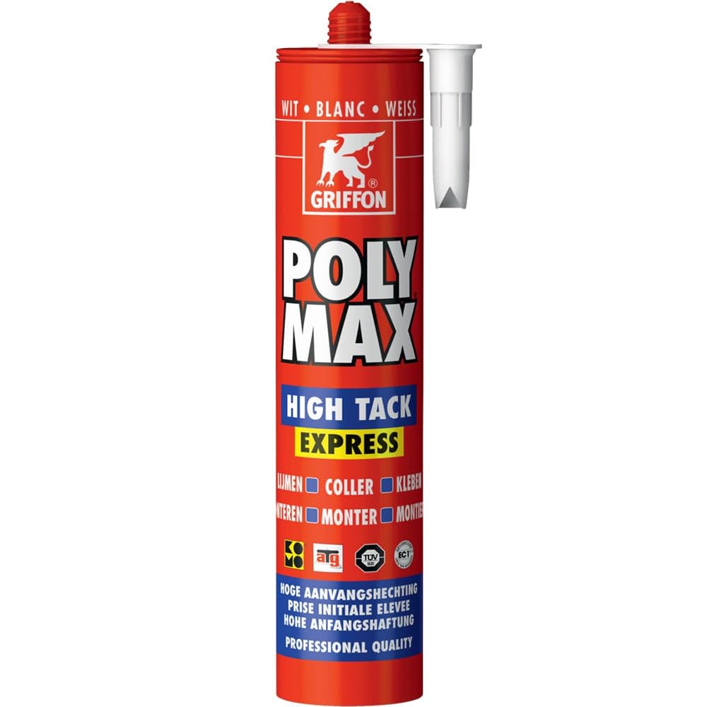Mastic colle Poly Max High Tack Express 45kg/cm² GRIFFON Blanc 435 gr - 6303764 Image du produit 1
