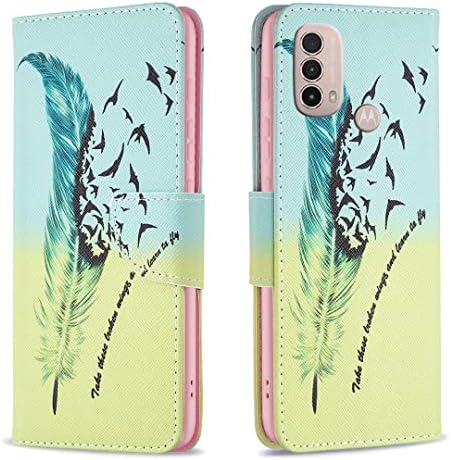 Motorola E20 / E30 / E40 Case Shockproof Slim PU Leather Flip Pouch Wallet Phone Silicone Cover with Magnetic Stand Card Holder Protective Smartphone Cases for Moto E20 / E30 / E40 Kapok