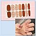 WOKOTO 6 Sheets Dotting Nail Art Polish Wraps Sticker Strips With 1Pc Nail File Leopard Print Adhesive Manicure Decal Design Kit