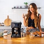 Cecotec Espressomaschine für Espresso und Cappuccino Power Espresso 20 Pro Latte, 20 Bar, Dampfdüse, Display mit Tasten, 1,5L Wassertank, 550ml Milchtank – Bild 3