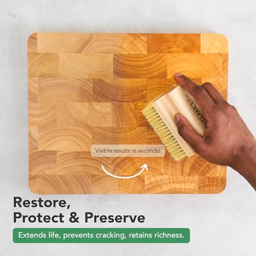 Cepillo para aceite y cera para tablas con mango de madera arce miniatura 4