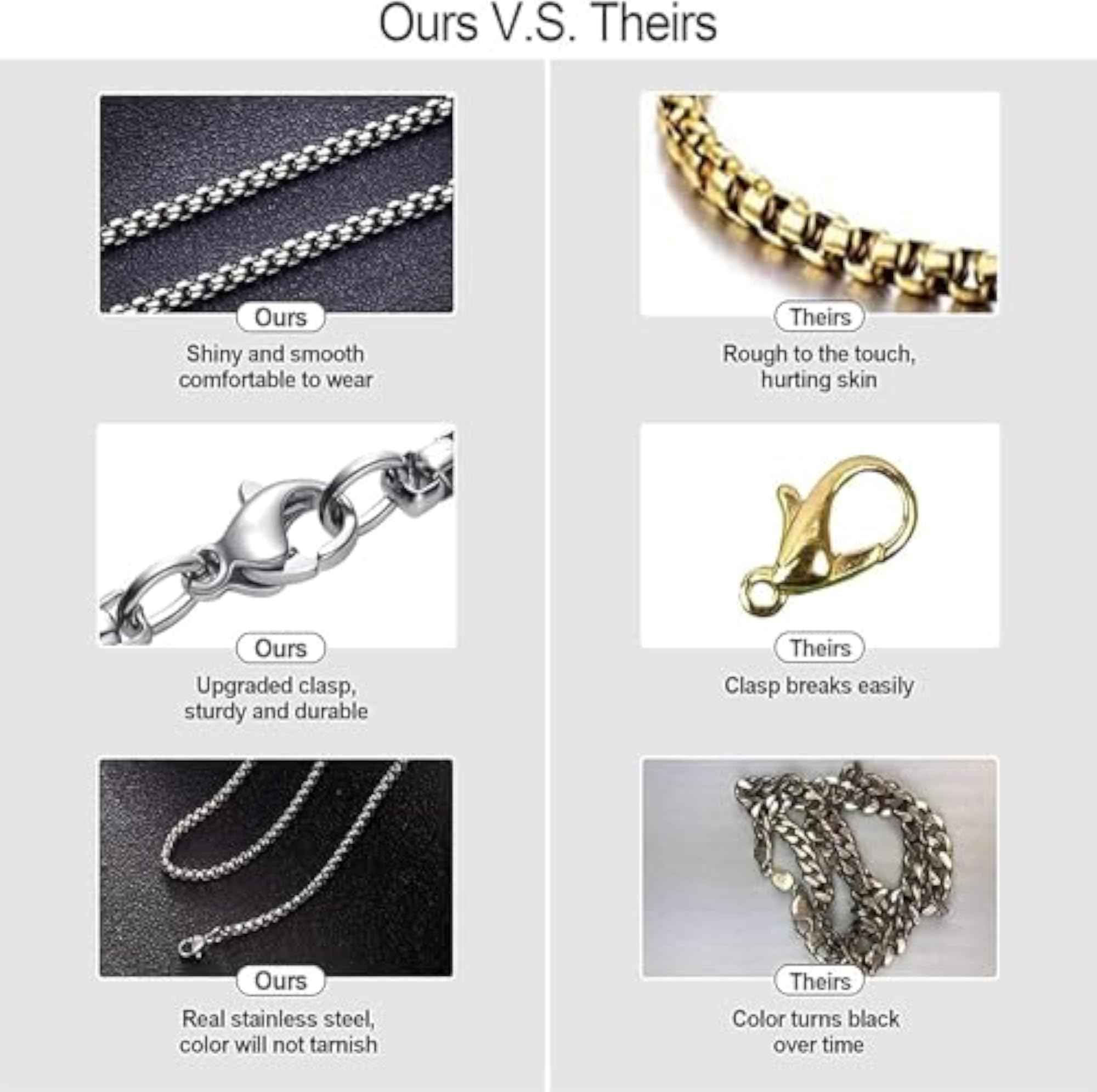 Pure Titanium Steel Razor Blade Pendant Necklace for Boys