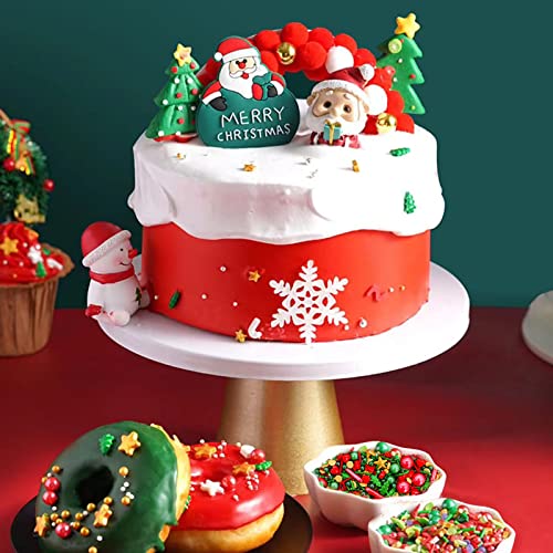 LEBERY 1 Bottle Christmas Sprinkles | Cake Sprinkles Cupcake Sprinkles | Red Green Gold Sprinkles | Edible Christmas Rainbow Jimmies Mix Sprinkles for Baking Cookie Ice Cream Dessert Decorations