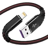 [MFI Certified]: Der integrierte MFI Certified. Chip kann sicherstellen, dass Apple-Geräte am schnellsten und absolut sichersten aufgeladen werden. Es wird keine Warnmeldung angezeigt und es ist vollständig kompatibel mit IOS-Geräten.