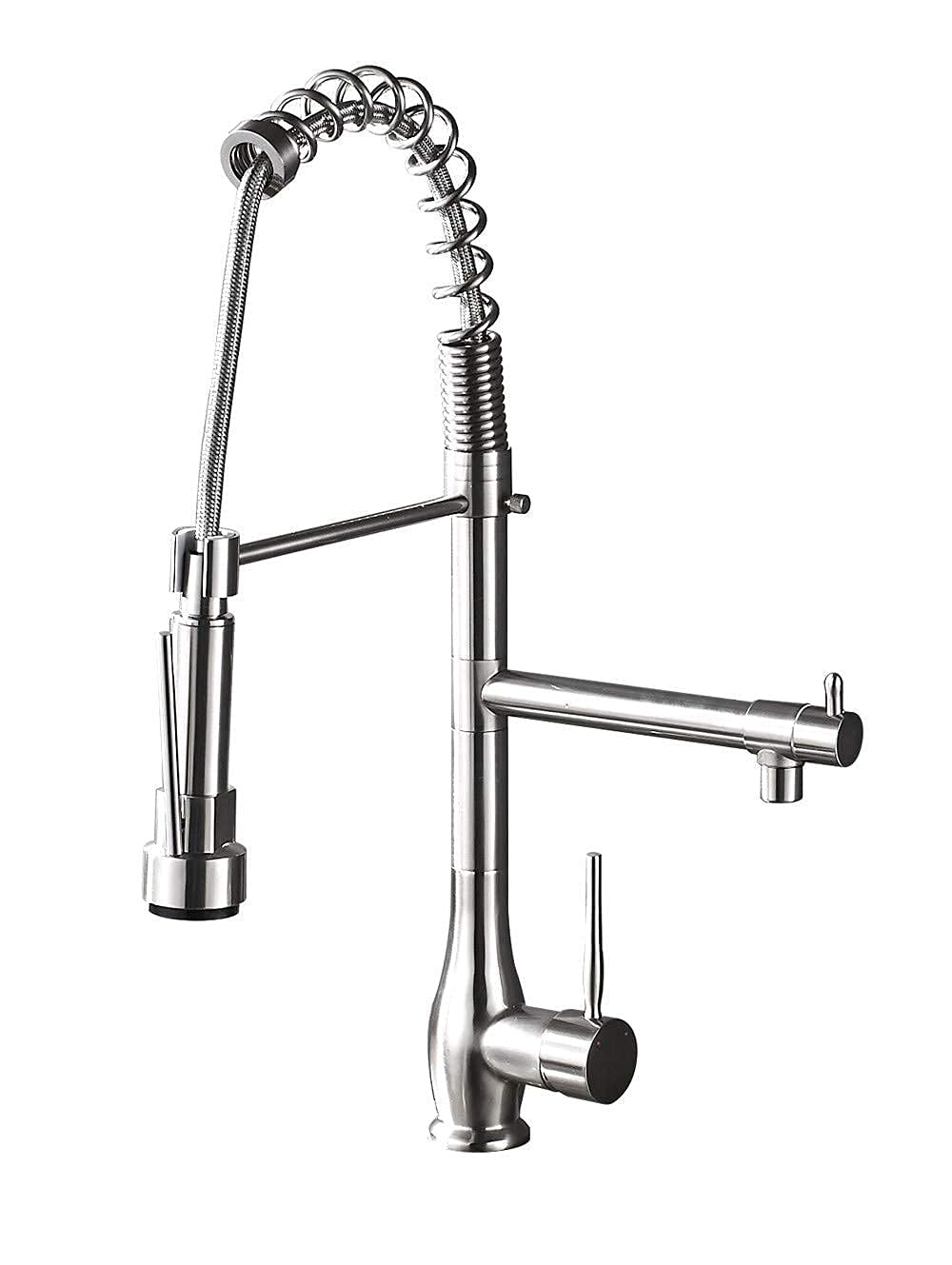 Robinet de cuisine en laiton massif OKUOKA avec mitigeur à double bec