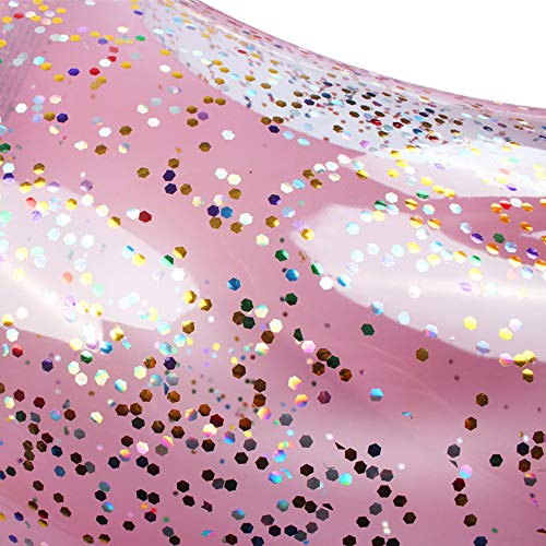 Inflatable Flamingo Pool Buoy Swim Ring,Perfect Lounger Ride Toy Swim Ring, Children And Adults Beach And Pool Summer Party Shiny Swimming Ring,Pink,120Cm #TOP3