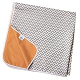 rutschfeste Spritzmatte von TotsAhoy!® Große Unterlage Bodenschutz für Hochstuhl (Graues Chevron) Splat / Splash Mat