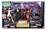 ToyBiz Year 2003 Marvel Legend Series 4 Pack 6 Inch Tall Action Figure Set - URBAN LEGENDS with DAREDEVIL, ELEKTRA, THE PUNISHER and SPIDER-MAN Figures Plus 4 Display Stands and Special Poster Book