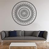 Etiqueta de la pared removible Meditación Arte Ritual Objeto Etiqueta de la pared Removible Yoga Art Bohemian Mandala Wallpaper Sticker A1 58x57cm