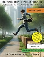 100 Phil's Samurai Sudoku, livello facile/Easy level - Volume 23/2025: Livelli di difficoltà reali/Authentic difficulty levels (Italian Edition) B0F5N3PPC5 Book Cover