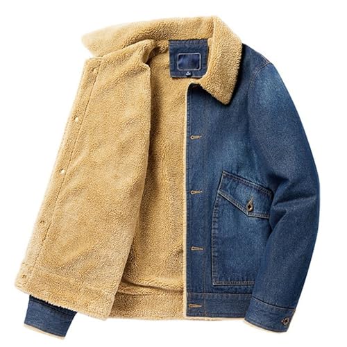 Chaqueta de mezclilla hombre con forro de lana miniatura 4