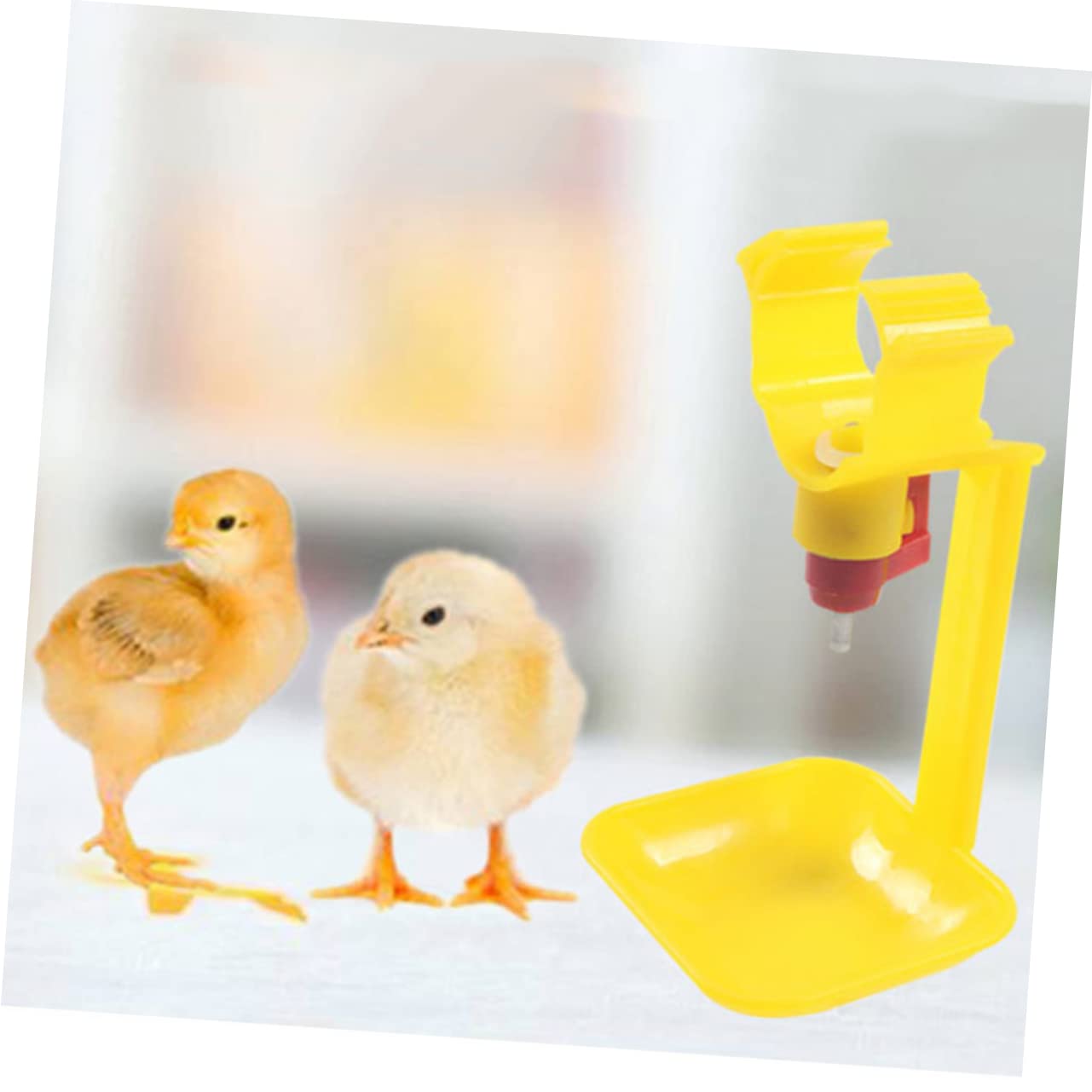 Abbeveratoio Automatico per Galline Tazza, 20 Pezzi, Abs | Acciaio Inox, Giallo, per Pollo e Oca, Montaggio Sospeso, Uso in Allevamenti Domestici e Commerciali