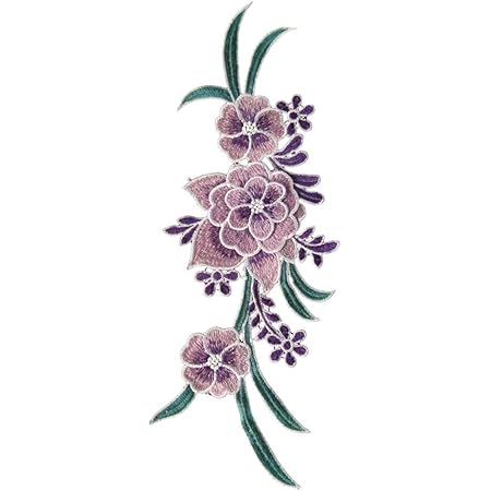 Amazon ワッペン 花 刺繍 10 深紫 ワッペン アップリケ 通販