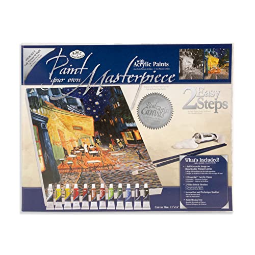 Royal & Langnickel Acrylic Paint Your Own Masterpiece Kit 11"X14", Terrace at Night