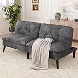 Shintenchi Folding Velevt Set Recliner Lounge for Living Room, Apartment or Office, Solid Wood Frame