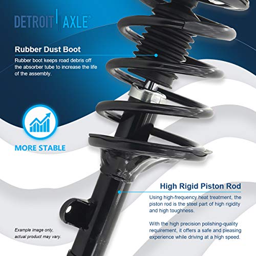 Image of Detroit Axle - Front 10pc Struts Kit for 05-09 Hyundai Tucson, 05-10 Kia Sportage, Struts & Coil Spring Tie Rods Sway Bars Boots 2005 2006 2007 2008 2009 2010 Replacement Suspension