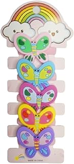 مجموعة من 4 ربطات شعر مرنة على شكل فراشة للأطفال