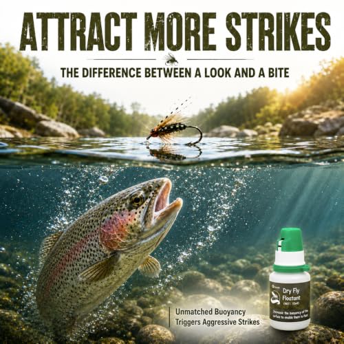 Image of Dry Fly Floatant Kit - 2 x 15ml Treatment with 30 Fishing Flies