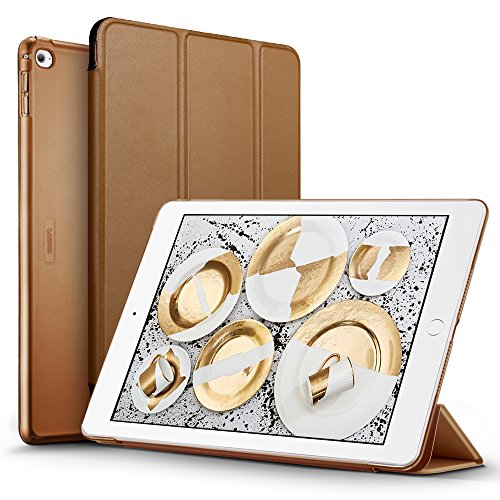 iPad Air 2 Case, ESR Smart Case Cover [Synthetic Leather] Translucent Frosted Back Magnetic Cover with Auto Sleep/Wake Function [Ultra Slim][Light Weight] (Mocha Brown)
