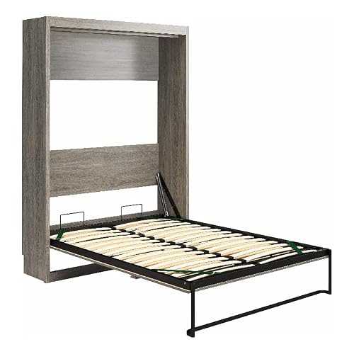 Signature Sleep Easy-Lift Full Size Murphy Bed, 59.3" Wide Space Saving Wall Bed In Gray Oak #TOP25