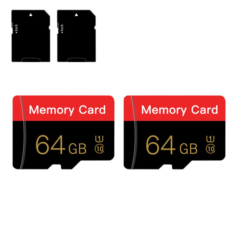 Lot de 2 Micro Carte Mémoire avec Adaptateu (64GB*2-Old)
