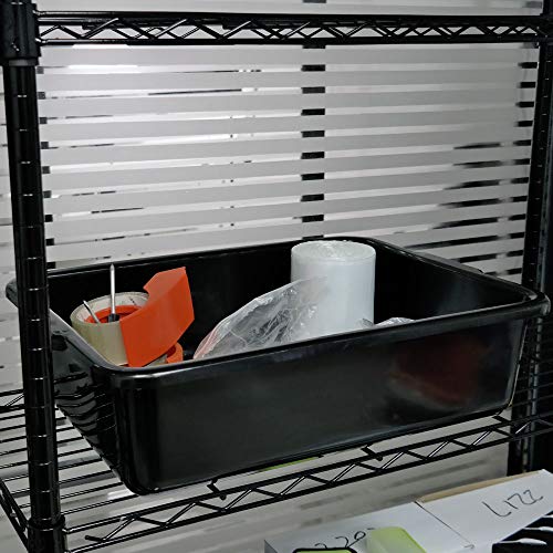 HOMMP 4-Pack Large Plastic Commercial Bus Tubs, 22 L Rectangle Utility Bus Box
