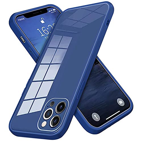 Funda para iPhone 14 Pro, funda Luhuanx 14 Pro, 5G, cristal templado de calidad con parte trasera de la lente completa, funda para teléfono 14 Pro en 6,1 pulgadas (Navy) Cover