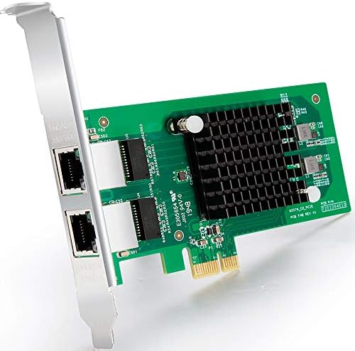 Gigabit Network Card for Intel 82576 Chip (E1G42ET) 1Gb Converged Network Adapter Card(NIC) Ethernet PCI Express 2.0 X1 Dual RJ45 Copper Ports for Windows Server, Linux - ipolex
