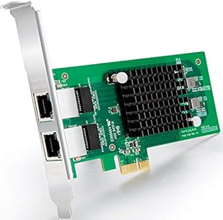 Gigabit Network Card for Intel 82576 Chip (E1G42ET) 1Gb Converged Network Adapter Card(NIC) Ethernet PCI Express 2.0 X1 Dual RJ45 Copper Ports for Windows Server, Linux - ipolex