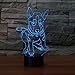 Produktbild Optische Täuschung 3D Husky Hund Nacht Licht 7 Farben Andern Sich USB Adapter Touch Schalter Dekor Lampe LED Lampe Tisch Kinder Brithday weihnachten Geschenk