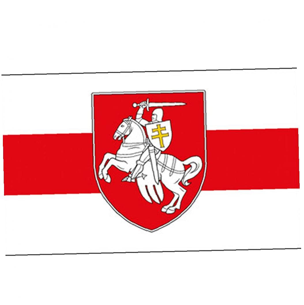 Froiny Red 90X150cm Belarus Pagonya Flag White Knight Horse Flag Banner Belarus Flag Belarussian Flag For Outdoor, One Size
