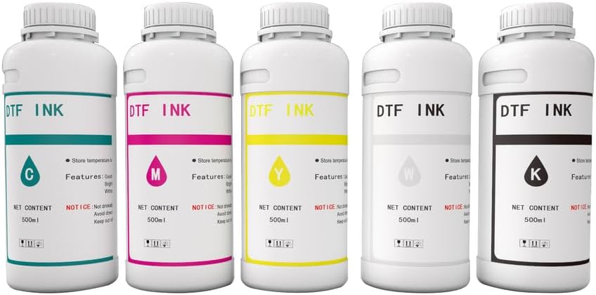 Procolored Direct to Transfer Film Ink (250ml*6(W,CMYK,Print Head Protection Fluid))