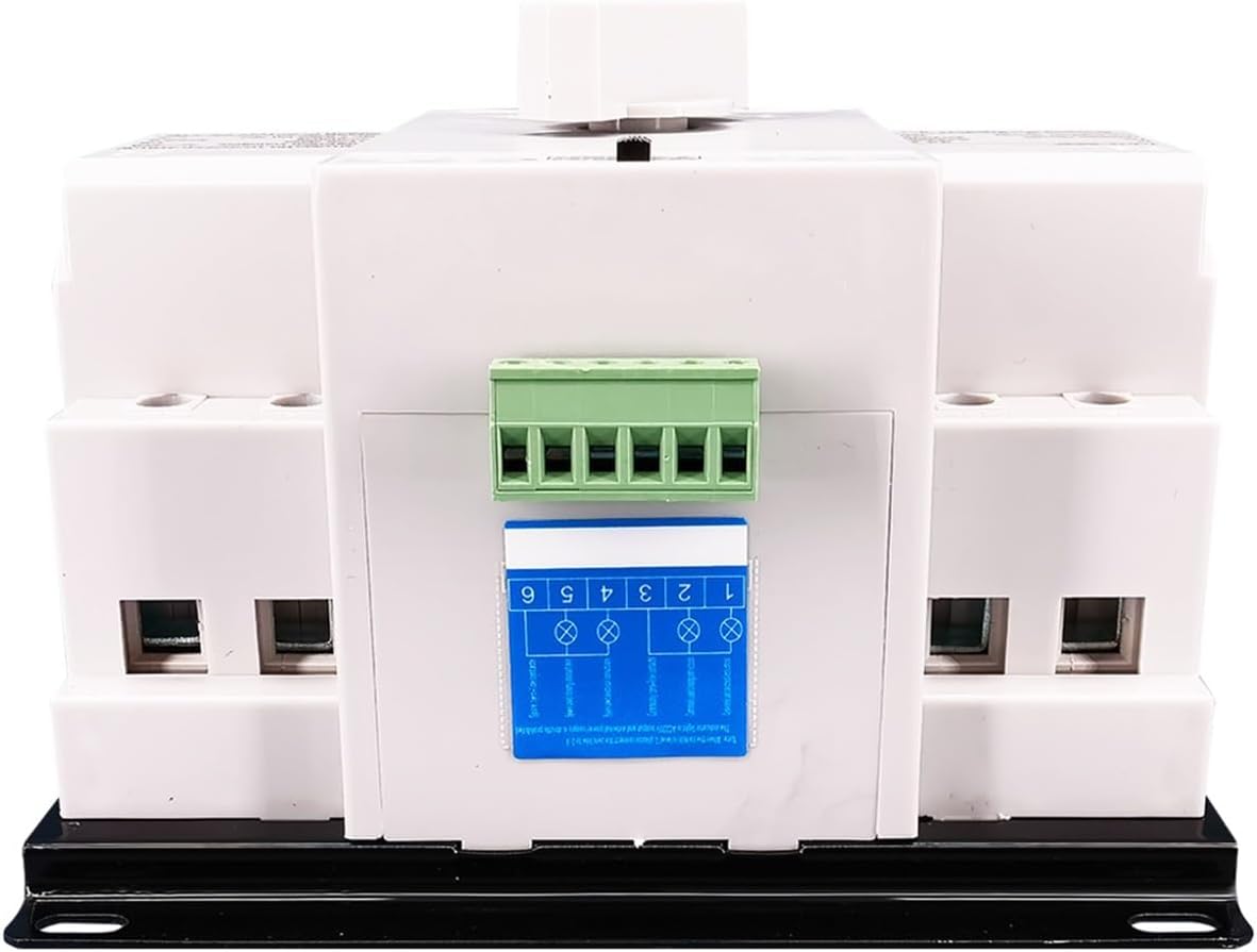 Back view of ZIPCOM TOQ3-2P/125 ATS showing terminal block