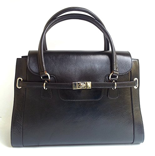  Superflybags Borsa Bauletto In Vera Pelle di vitello Tamponato a mano lucido conciato al vegetale Modello VINTA