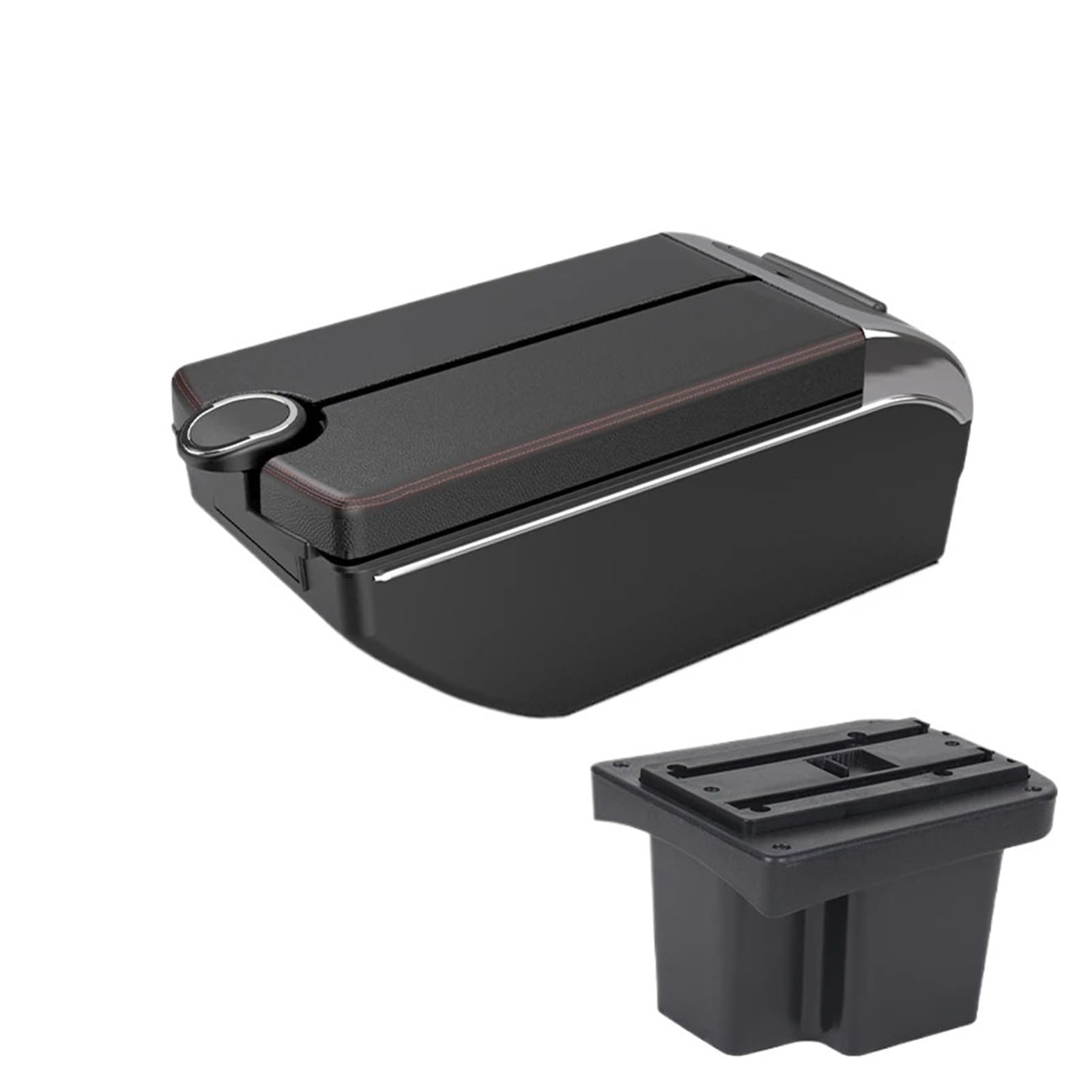 GBGWRMRYX Center Armrest Box For Kia K3 For Cerato For Forte Car Interior Armrest Box Central Content Storage Box With USB Modification Decoration Arm Rest(B1 Red line 7 usb)