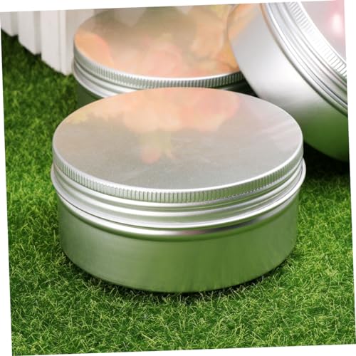 OATIPHO 10pcs Aluminum Cosmetic Pot Empty Aluminium Makeup Containers Round Tin Cans Reusable Oil Wax Can Empty Tin Cans Round Aluminum Tin Round Tin Containers Candles Make up