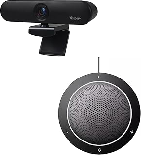 Project Telecom Vision+ HD 1080P Webcam | USB Speakerphone | Bundle Package | Compatible with Ericsson Softphone