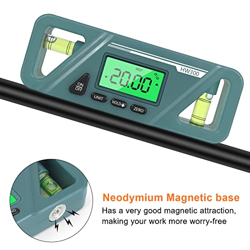 Rehomy 2564363AM83USYGCQ Digital Torpedo Level And Protractor 4X90 Degree Angle Finder Measuring Tool Vertical & Horizontal Magnetic Level Tool thumb #2