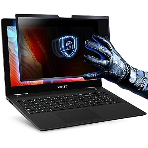 VINTEZ 15.6 Inch - 16:9 Aspect Ratio - Removable Laptop Privacy Screen Filter for Widescreen Laptop Monitors - Easy On/Off - Anti Scratch Protector Cover